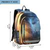 Glaphy Tornado Colorful Backpack School Backpack Lightweight Notebook Laptop Backpack Students Bookbag with Reflective Stripes view 2