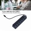 Tyenaza USB C Hub, Independent Switch Compact 7 Port USB Data Hub Splitter for Laptop PC Mobile Devices view 3