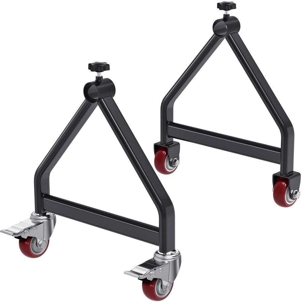Lifeswell Wire Spool Rack, Portable Cable Caddy, Swivel Caster Wheels with Brake, Steel Fully Welded Wire Rack Dispenser for up to 28" Diameter Spools, 220 lbs Capacity, Black