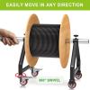 Lifeswell Wire Spool Rack, Portable Cable Caddy, Swivel Caster Wheels with Brake, Steel Fully Welded Wire Rack Dispenser for up to 28" Diameter Spools, 220 lbs Capacity, Black view 3