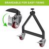 Lifeswell Wire Spool Rack, Portable Cable Caddy, Swivel Caster Wheels with Brake, Steel Fully Welded Wire Rack Dispenser for up to 28" Diameter Spools, 220 lbs Capacity, Black view 4