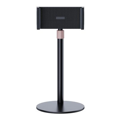 CUFTOBJM Swivel Portable Monitor Stand Height Adjustable Monitor Standalone Low Profile Desktop Stand Up to 17.3" (Color : Black)