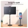 CUFTOBJM Swivel Portable Monitor Stand Height Adjustable Monitor Standalone Low Profile Desktop Stand Up to 17.3" (Color : Black) view 2