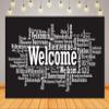 Loccor 6x4ft Fabric International Welcome Banner Backdrop Welcome Word Cloud in Different Languages Photography Background for Sport Event Banner Decorations Photo Shooting Props view 2