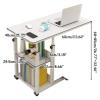 Bedside Desk C-Shaped Base Laptop Desk Home Office Laptop Desk 3 Tier Movable Lift Lazy Laptop Desk Adjustable Computer Table Bedside Desk Bed Desk with Universal Wheels Portable Computer Desk view 2