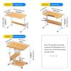 Bedside Desk C-Shaped Base Laptop Desk Home Office Adjustable Lap Table Mobile Laptop Computer Stand Bedside Table Portable Side Table for Bed Sofa Wheels Side Table Comfortable Anniversary view 2