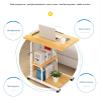 Bedside Desk C-Shaped Base Laptop Desk Home Office Adjustable Lap Table Mobile Laptop Computer Stand Bedside Table Portable Side Table for Bed Sofa Wheels Side Table Comfortable Anniversary view 3