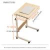 WUHUQN Bedside Desk C-Shaped Base Laptop Desk Home Office Mobile Lap Table, Mobile Laptop Computer Stand Bedside Table Portable Side Table for Bed Sofa Portable Computer Desk Comfortable Anniversary view 2