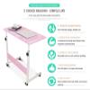 WUHUQN Bedside Desk C-Shaped Base Laptop Desk Home Office Mobile Lap Table, Mobile Laptop Computer Stand Bedside Table Portable Side Table for Bed Sofa Portable Computer Desk Comfortable Anniversary view 3