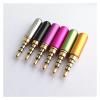 Skcvmn 10pcs Copper Gold Plated 1/8"" 3.5mm Male M~ni Jack Plug Soldering 4 Pole Plug Repair Headphone Cable Solder view 1