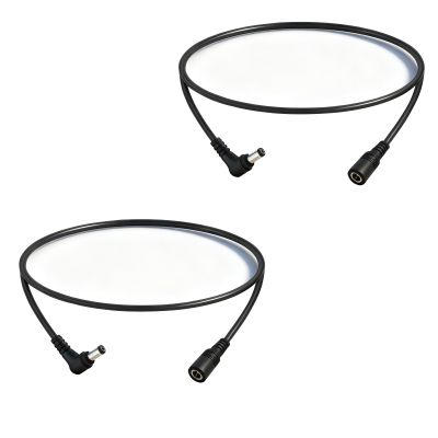 1.6FT DC Power Extension Cord 5.5mm x 2.1mm 12V Male to Female 18AWG Power Extension Cord for Surveillance Camera Router LED Light Bar 2pcs