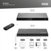 DIGITUS DS-55334 HDMI Switch 5x1  5 In 1 Out  UHD 8K/60 Hz HDTV: 7680  4320p  HDCP 2.3 & HDMI 2.1  HDR, CEC, Deep Color, DTS, Dolby Digital, LPCM  For TV, Monitor, PS5, PS4, Xbox view 3