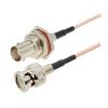 10pcs/lot RG179 Pigtail BNC Male to BNC Female Bulkhead Jack 75Ohm RF Coaxial Extension Cable Jumper Compatible with SDI Vedio CCTV Camera(BNC M to BNC M,5M) view 2