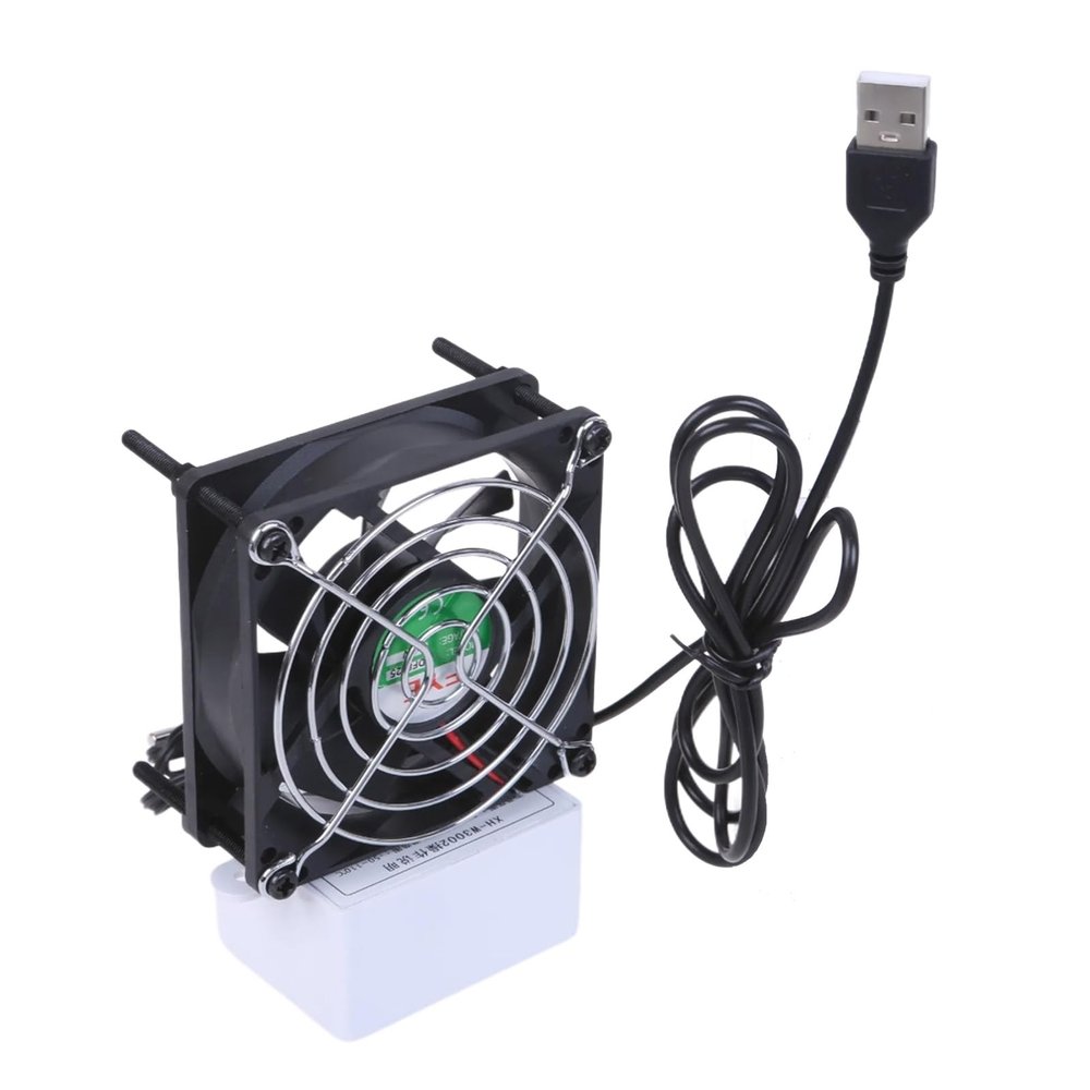 BEIYINAI Intelligent USB 80mm Cooling Fan USB Powered Cooling Fan Automatic PC Routers Fan with Temperature Control for Routers 800 3000RPM Fan