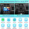 2+64G Android Car Stereo for Jeep Compass Patriot 2010-2016 Wireless Carplay Android Auto, 10.1 Inch Touch Screen Car Radio GPS WiFi Bluetooth Audio Receiver FM RDS SWC Mic Backup Camera view 2