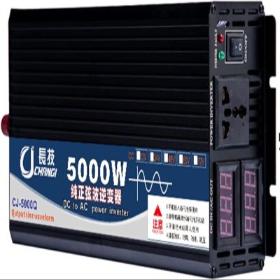 5000W Pure Sine Car Inverter Power Voltage Converter DC 12V/24V/48V/60V/72V to 110V / 220V 230V AC for Camping RV - Color 72Vto110V