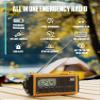 12000mAh/44400mWh Emergency Radio- NOAA Weather Alert Radio with Auto-Scan & SOS Alarm, Solar Hand Crank 6-Way Power, Flashlight, Reading Lamp for Outdoor, Hiking, Emergencies view 3