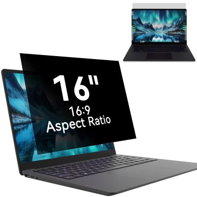 Laptop Privacy Screen 16 Inch, Laptop Screen Privacy Shield 16:9 Aspect Ratio Anti-Glare Blue Light Computer Monitor Protector,Removable 16in Filter for Lenovo HP Dell Acer Asus Thinkpad Envy Xps