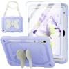 ACEMO iPad (A16) 11th Generation Case/iPad 10th Generation Case 10.9 inch 11 inch with Screen Protector/Shoulder Strap/Pencil Holder/Kickstand Cute Kids Girls Cover for iPad 2025 2022 Purple view 1