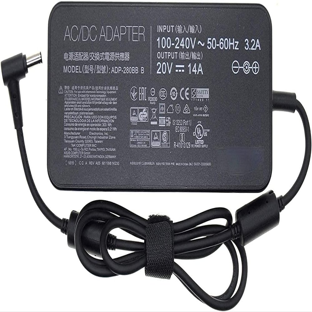 20V 14A 280W 6.0x3.7mm ADP-280BB B Replacement Power Adapter Charger for ASUS PG35V G703GI GX701 ROG G703GX G703GS GX703HS