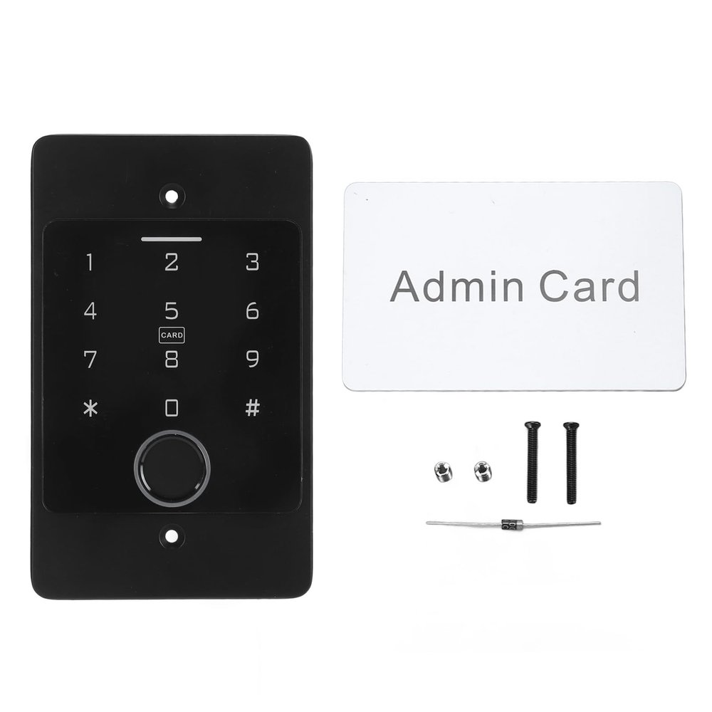 Access Control Fingerprint Keypad, DC12 to 24V Sturdy Door Access Controller Fingerprint Keypad for Office,Access Control System