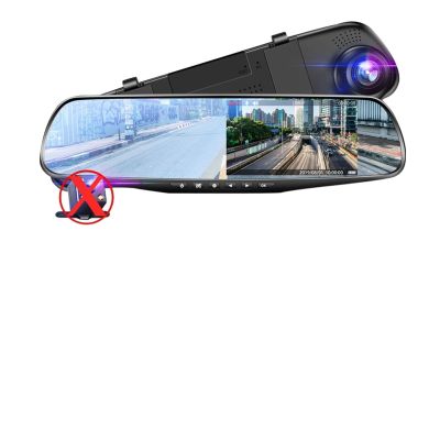 4.3 Dashcam Car Reversing Camera Car Camera Video Recorder Dash Cam Compatible for Car 4k Video Registrator Compatible for Car Rear Camera auto Camera (Color : 4.3 in Single, Size : NO TF Card)