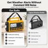 Eoxsmile Emergency Radio Hand Crank Solar, Standby NOAA Alert, 12000mAh view 3