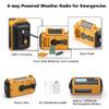 Eoxsmile Emergency Radio Hand Crank Solar, Standby NOAA Alert, 12000mAh view 4