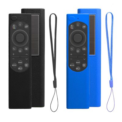2 Pack Remote Cover for Samsung Smart TV, Silicone Protective Case for Samsung Solar Cell Remote 2021 2022 BN59-01357 BN59-01385 BN59-01265A Updated Remote Case Holder (Royal Blue +Black Not Glow)