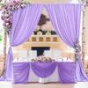 10x10 Lavender Backdrop Curtain for Parties Weddings, Wrinkle-Free Polyester Fabric Indoor and Outdoor Decoration Light Purple Backdrops Drapes for Baby Showers Birthday view 4
