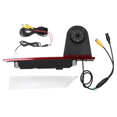 Brilluxa Brake Light Camera, 3rd Brake Light Rear View Camera Backup Camera with LED Tail Lamp Replacement IP68 Waterproof Night Vision Compatible with Ford Transit Custom 2015-On