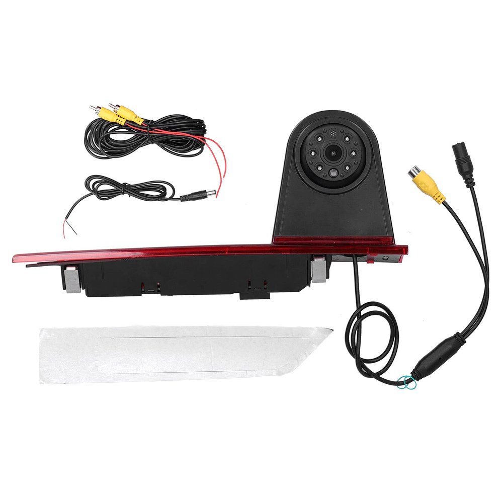 Brilluxa Brake Light Camera, 3rd Brake Light Rear View Camera Backup Camera with LED Tail Lamp Replacement IP68 Waterproof Night Vision Compatible with Ford Transit Custom 2015-On
