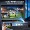 FEARWIKY Mini Projector with 5G WIFI and Bluetooth, 4K 1080P Support Portable Projector 180 Rotatable 130'' Screen Movie Projector Auto Keystone Compatible for Laptop, PC, Smartphone (White), HY300 view 3