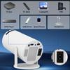 FEARWIKY Mini Projector with 5G WIFI and Bluetooth, 4K 1080P Support Portable Projector 180 Rotatable 130'' Screen Movie Projector Auto Keystone Compatible for Laptop, PC, Smartphone (White), HY300 view 4