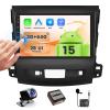 2+64GB Android Car Stereo for Mitsubishi Outlander 2008-2015 Wireless Carplay Android Auto, 9 Inch Touchscreen Car Radio GPS Navi WiFi Bluetooth Backup Camera FM RDS Radio EQ SWC view 1