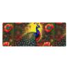 WZYGXMW Peacock Flowers Extended Mouse Pad Waterproof Anti-Slip Pad for Gaming Learning Office Horizontal Size 12x31.5 Inches, Black view 1