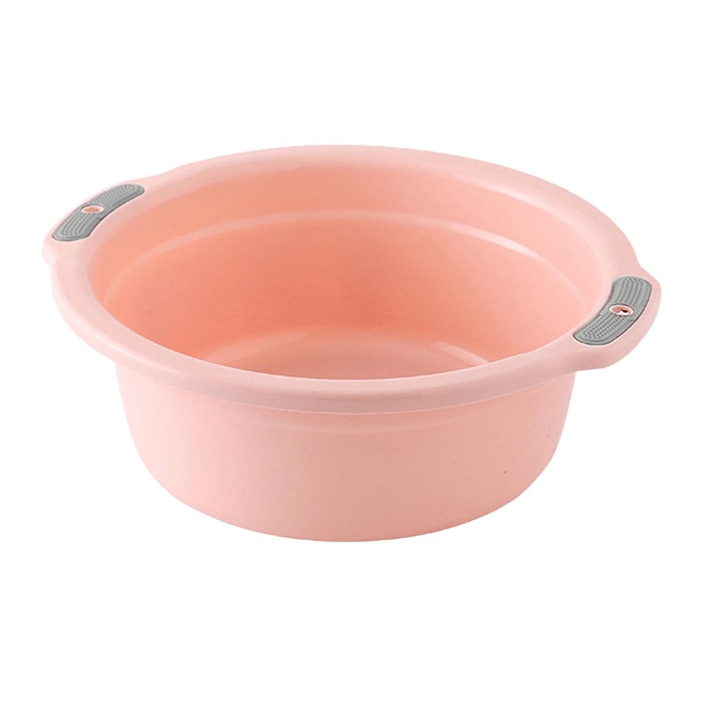 Mrisata Round Plastic Wash Basin, Wash Basin, Plastic Round Hospital Bedside Laundry Soaking Tub Portable Dish Wash Tub Portable Laundry Washbasin for Washing Cleaning Foot Bath (M), Medium