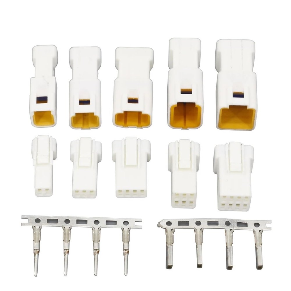 DLAHPJPT 5 Sets Automotive Connectors JST02R-JWPF-VSLE 2/3/4/6/8 Pin wat/erp/;roof Connectors Male and Female Butt Plugs(JST-3 Pin)