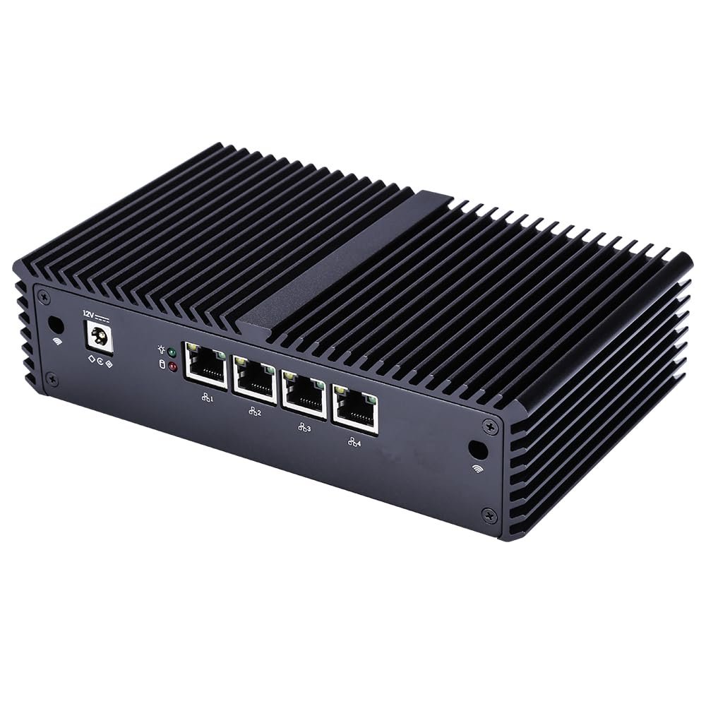 Qotom DIY Firewall/Router/VPN Appliance/Gateway Device/DHCP Server/DNS Server, 4X 2.5G LAN, RS-232, Core i5-4200U, 8GB RAM 64GB SSD