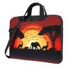 13 inch Laptop Tote Bag Men Women Sunset animals silhouette Shoulder Laptop Sleeve Briefcase Messenger Computer Bag view 1