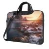 13 inch Laptop Tote Bag Men Women Sunrise Over Hamnoy Shoulder Laptop Sleeve Briefcase Messenger Computer Bag view 1