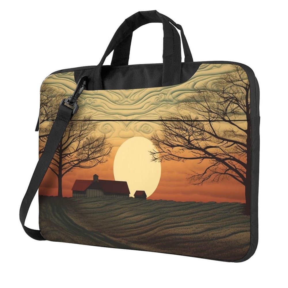 15.6 inch Laptop Tote Bag Men Women Sunrise Print Shoulder Laptop Sleeve Briefcase Messenger Computer Bag