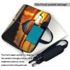 15.6 inch Laptop Tote Bag Men Women Sunset Wine Glass Shoulder Laptop Sleeve Briefcase Messenger Computer Bag view 3