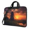 15.6 inch Laptop Tote Bag Men Women Sunset Windmill Shoulder Laptop Sleeve Briefcase Messenger Computer Bag view 1