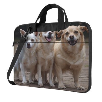 15.6 inch Laptop Tote Bag Men Women Three Dogs Shoulder Laptop Sleeve Briefcase Messenger Computer Bag