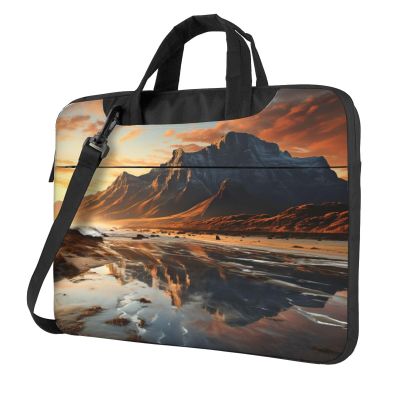 13 inch Laptop Tote Bag Men Women Mountain at Sunrise Shoulder Laptop Sleeve Briefcase Messenger Computer Bag