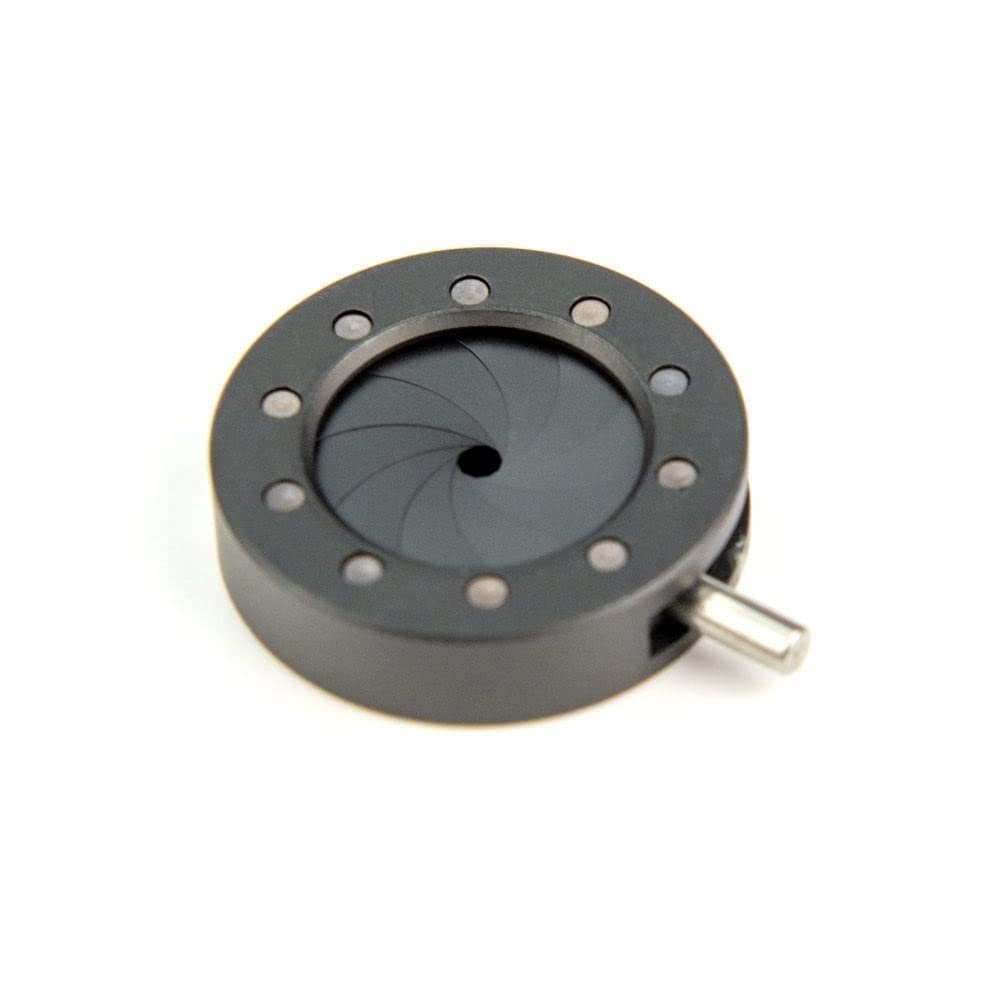 Joebo Microscope Kit 1-12MM Adjustable Iris Diaphragm Aperture Condenser for Camera Microscope Module M4 Thread 10 Blades Metal Parts Microscope Lens Adapters
