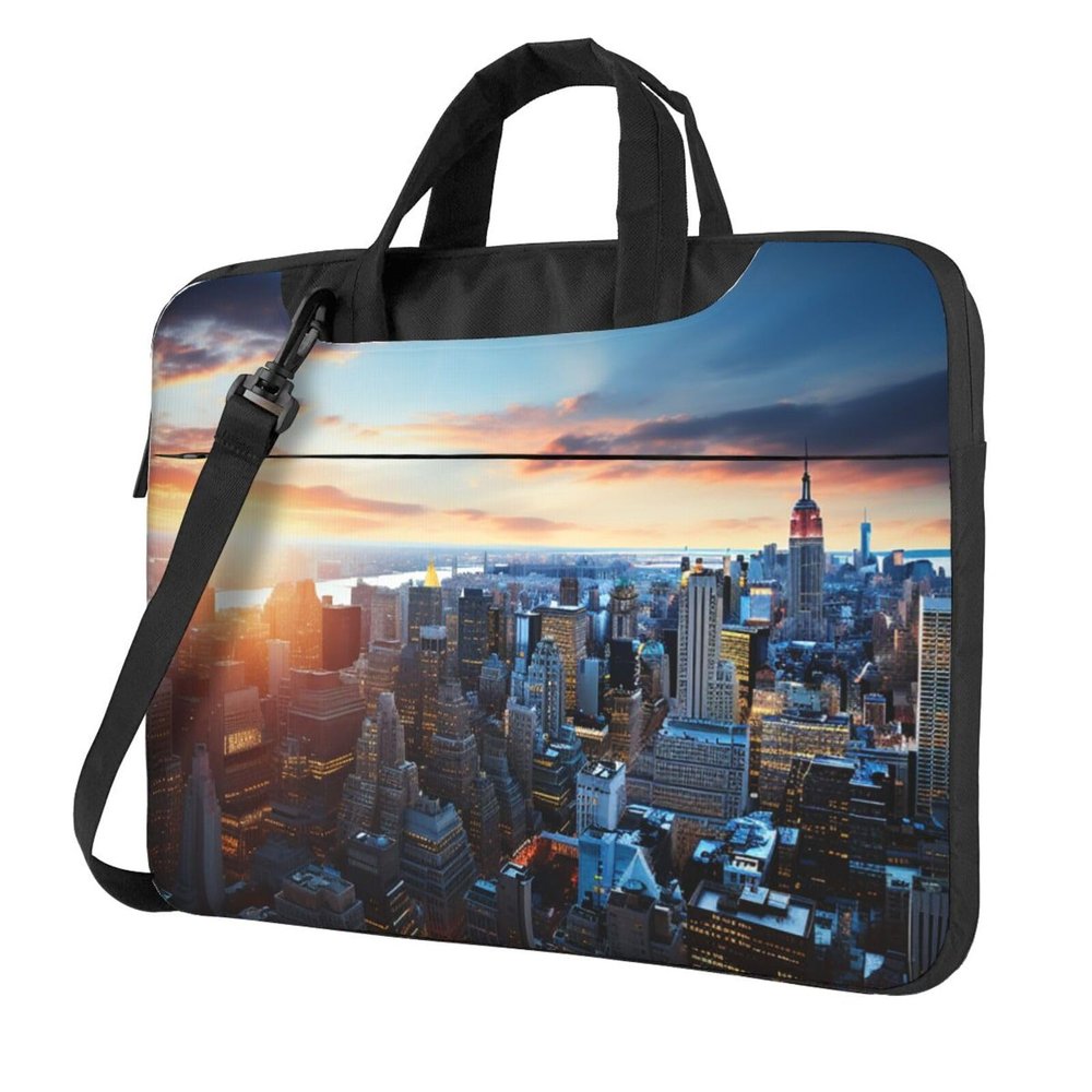 15.6 inch Laptop Tote Bag Men Women New York City Skyline Shoulder Laptop Sleeve Briefcase Messenger Computer Bag