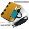 13 inch Laptop Tote Bag Men Women Mustard Yellow and Black Shoulder Laptop Sleeve Briefcase Messenger Computer Bag view 4