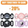 4 Pack Waterproof Airtag Dog Collar Holder, Protective Anti-Lost Airtag Case for GPS Dog Tracker, Silicone Airtag Cat Collar Dog Airtag Holder for Pets view 1